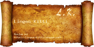 Linges Kitti névjegykártya